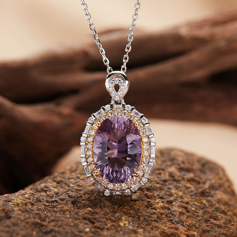 Sterling Sier Gold Natural Colored Gems Pendants