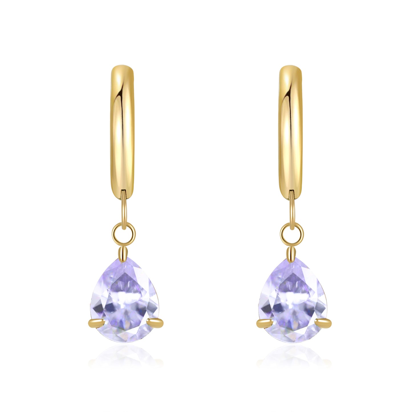 Titanium Steel Zircon Coil Small Ear Earrings