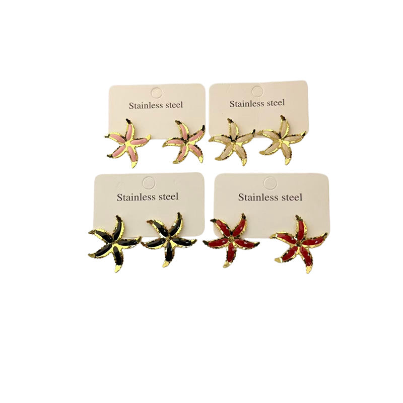 Women's Starfish Unique Design Exquisite Exaggerated Trend Earrings