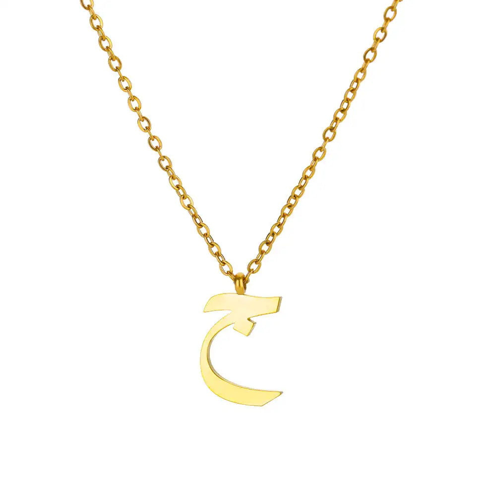 Fashion Personality Cut Arabic Letter Stainless Pendants