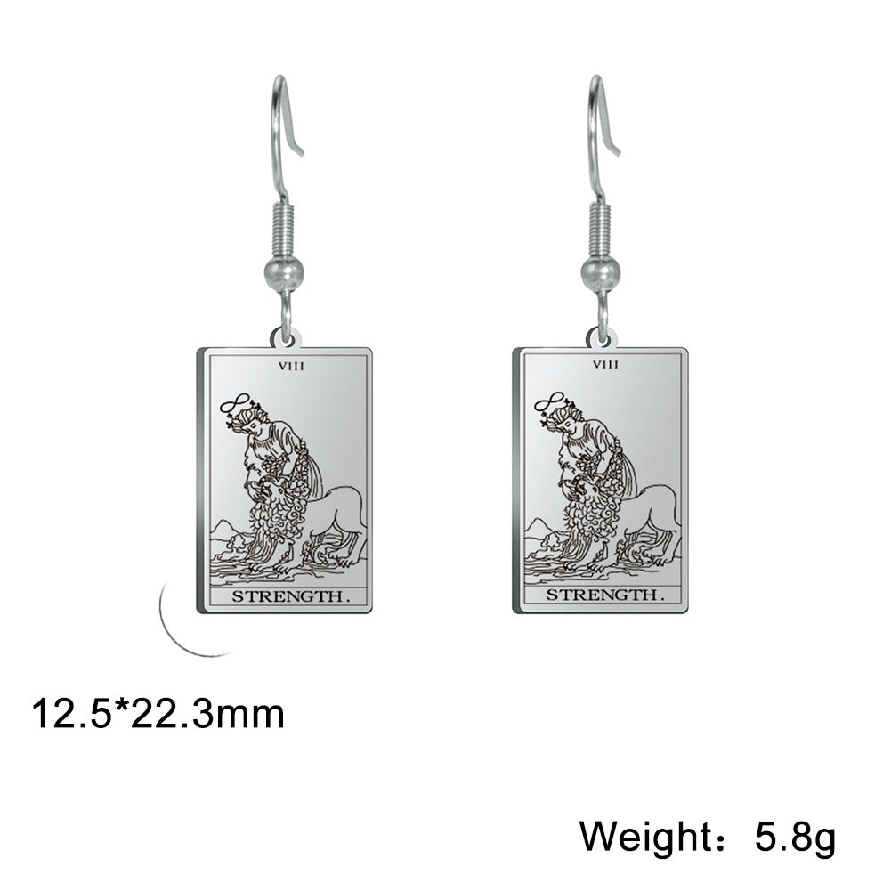 Classic Retro Tarot Series Personality Fashion Earrings