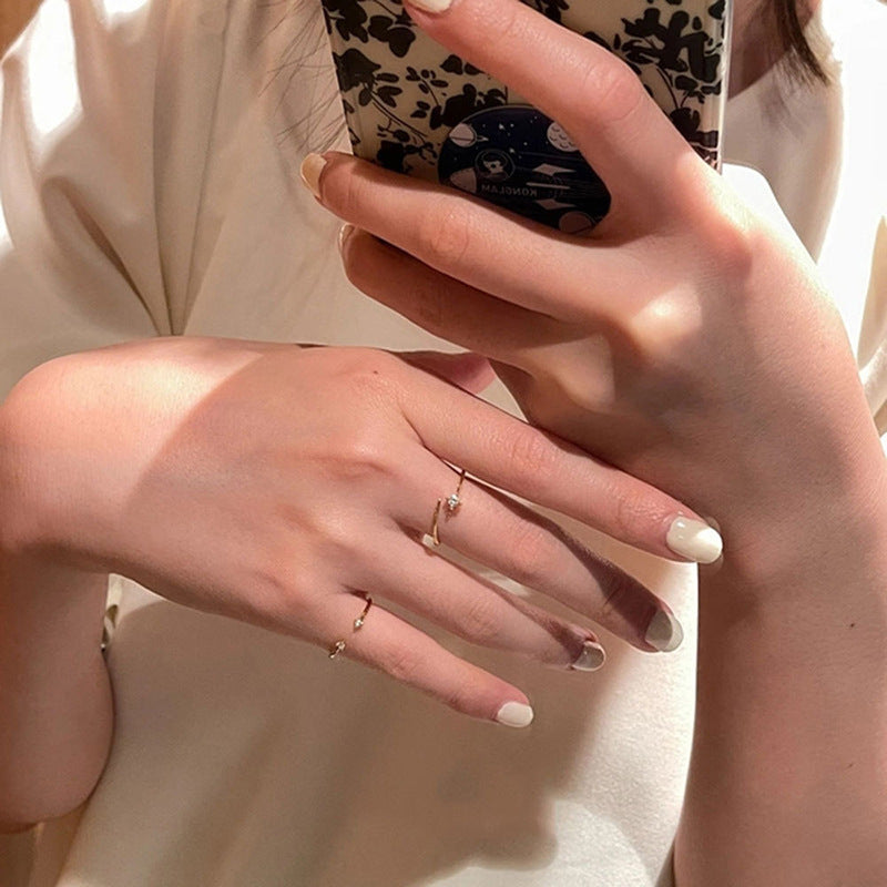 Mini Open Minimalist Light Luxury Simplicity Rings