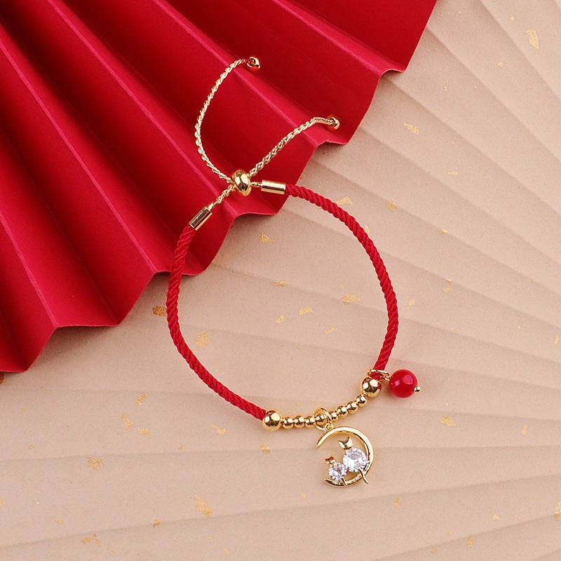 Dragon Life Red Rope Female Hand Bracelets