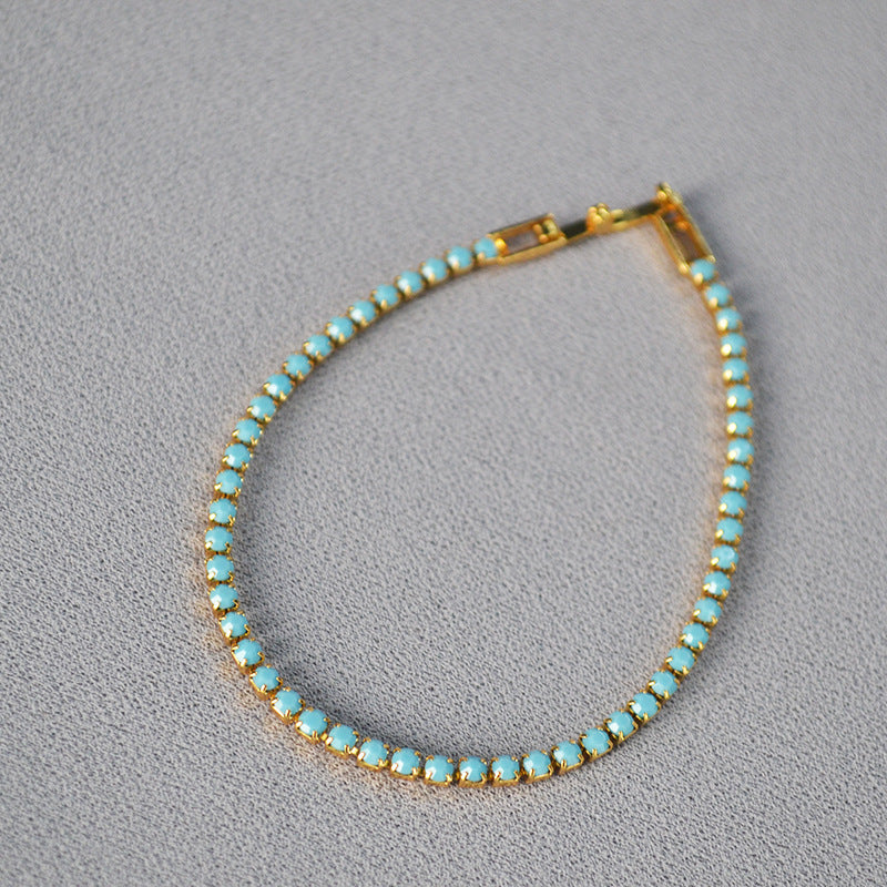 Women's Small Simple Exquisite Blue Light Luxury Bracelet