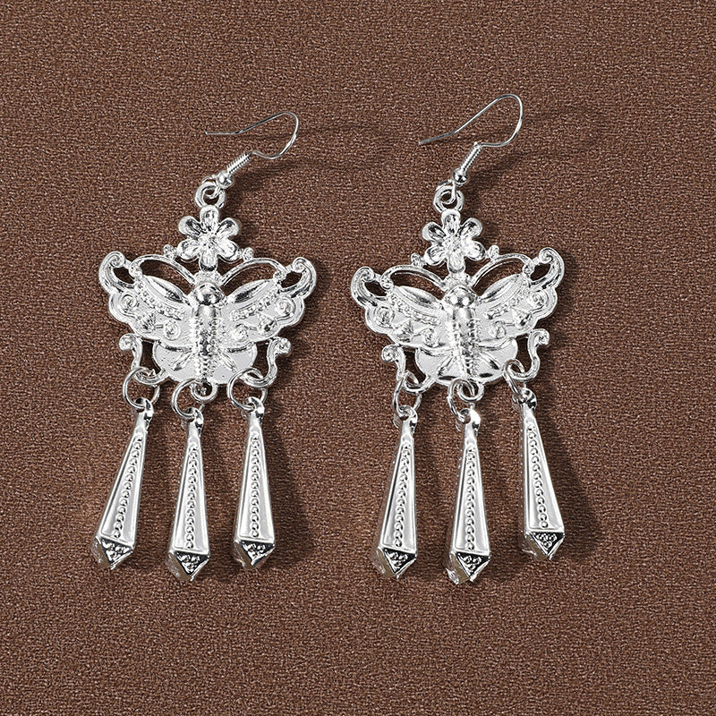 Sier Family Minority Ethnic Style Tourist Attractions Earrings