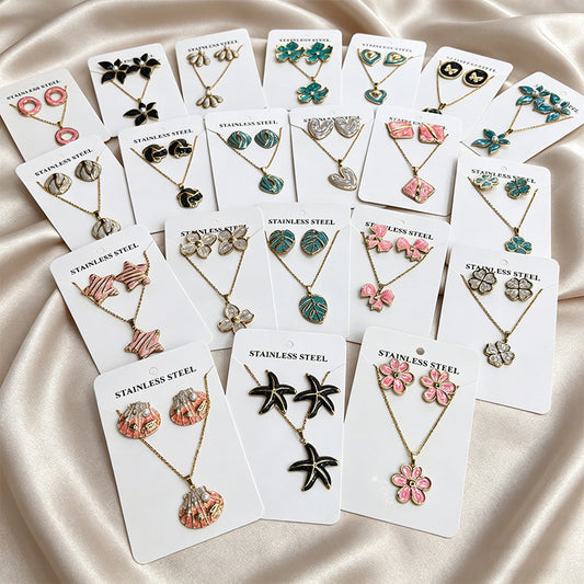 Stainless Steel Enamel Titanium Fashion Personality Necklaces