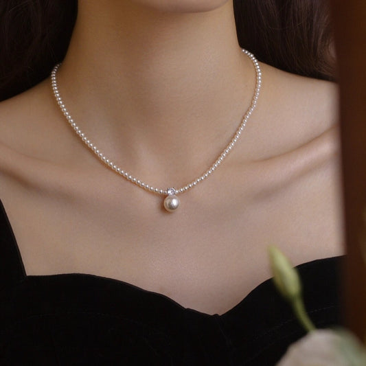 Women's Pearl Light Luxury High-grade Perfect Circle Diana Necklaces