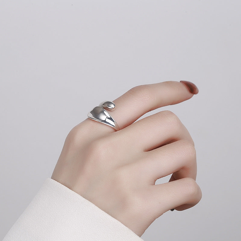 Alloy Geometric Glossy Simple Opening Adjustable Rings