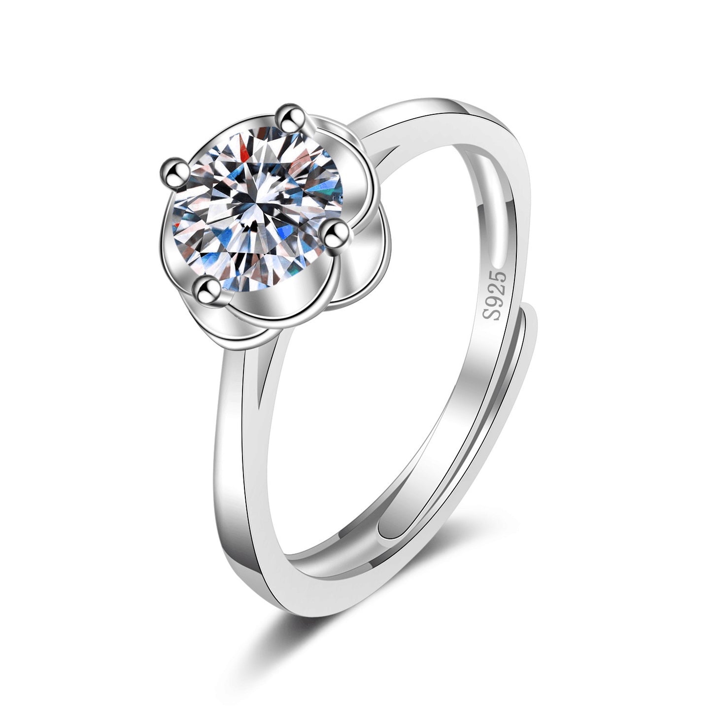 Women's Moissanite Classic Karat Live Female Broadcast Rings