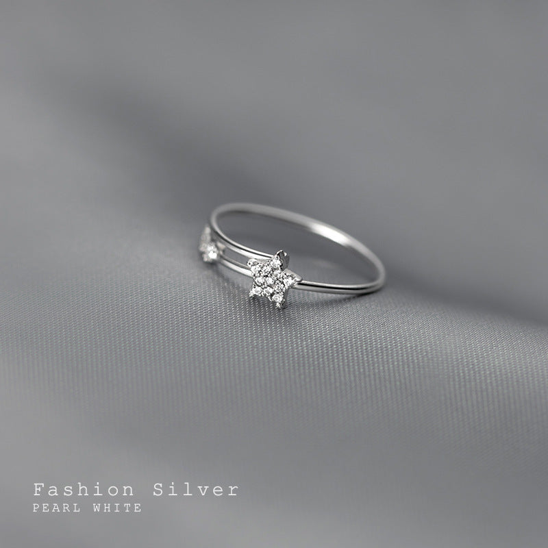 Women's Fashion Small Fresh Stars Simple Sweet Rings