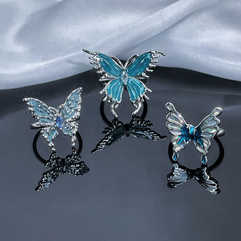 Women's Irregular Butterfly Opening Cold Style Fashionable Rings