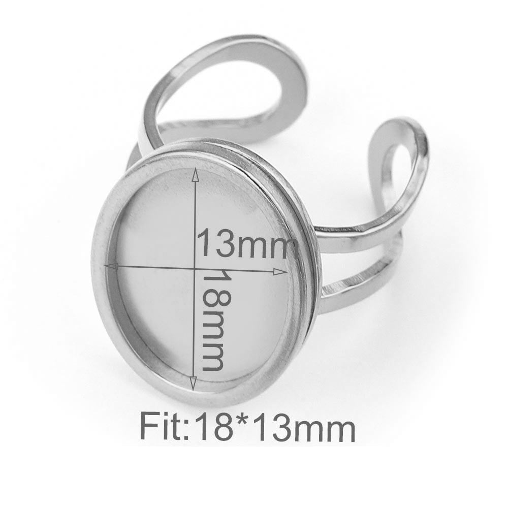 Stainless Steel Adjustable Round Tray Square Ring