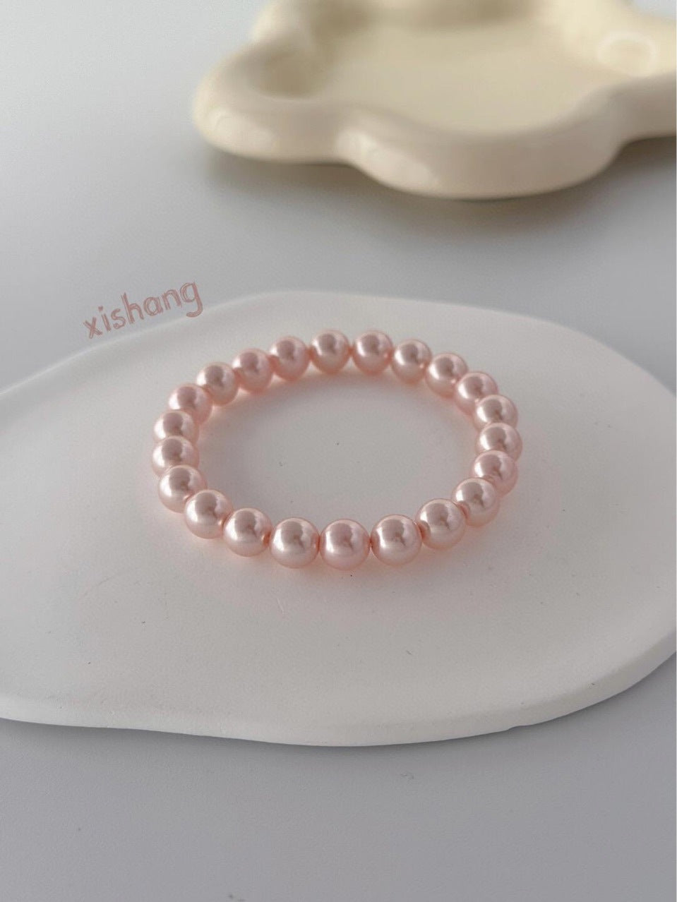 Niche High-grade Cherry Blossom Powder Perfect Circle Strong Bracelets