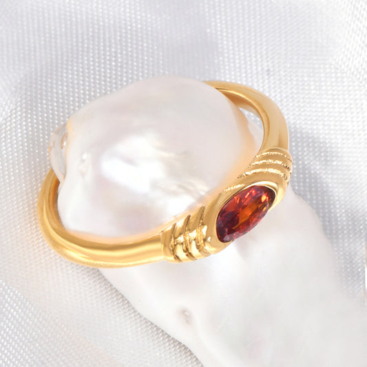 Women's Titanium Steel Light Luxury High-grade Gold Rings