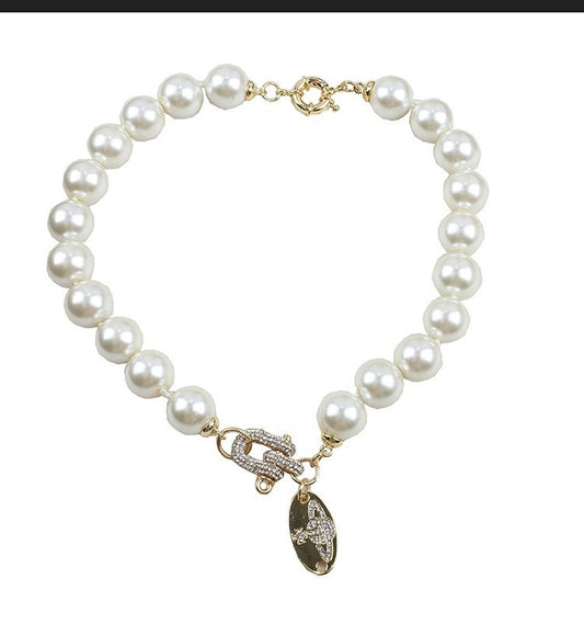 Women's Full Diamond Vachette Clasp Saturn Big Necklaces