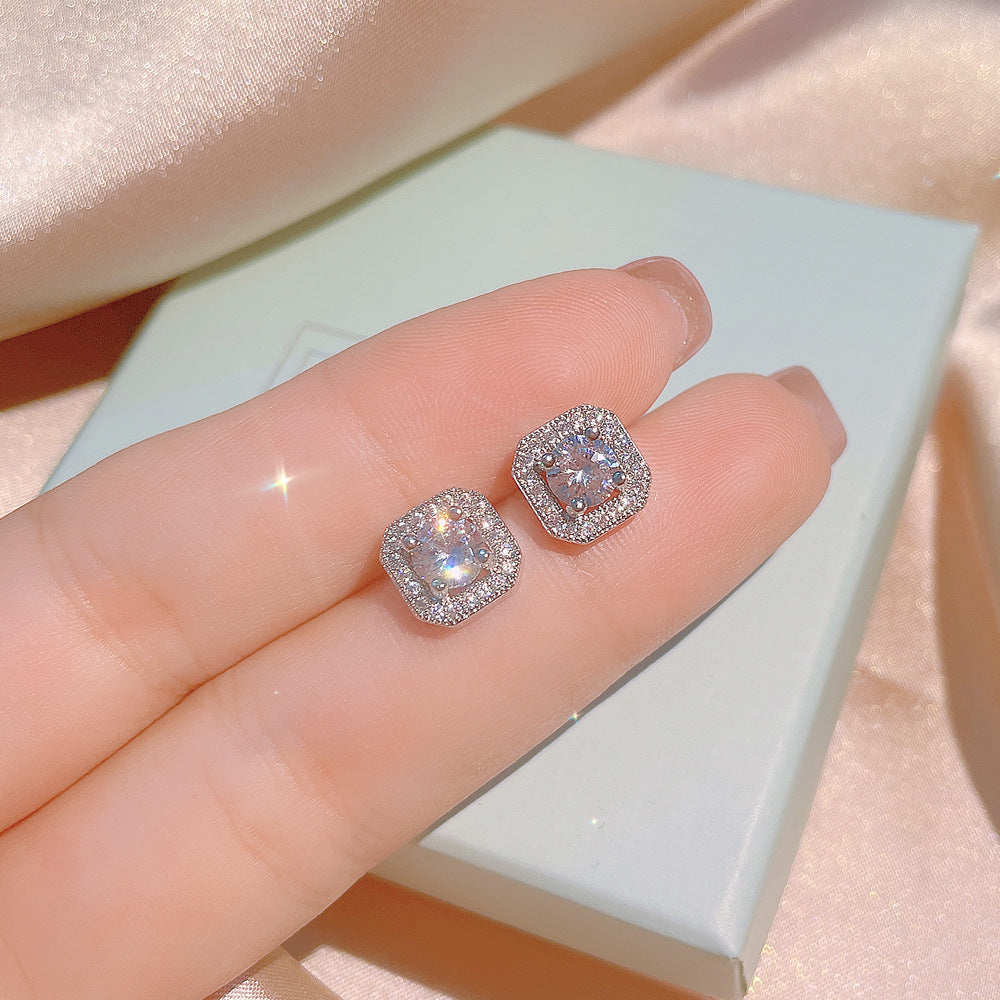 Square Diamond Clavicle Chain Simple High Pendants