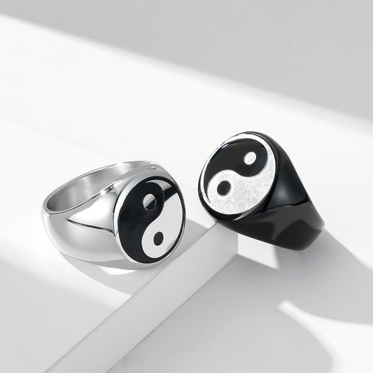 Men's Eight Diagrams Titanium Steel Stainless Thumb Rings
