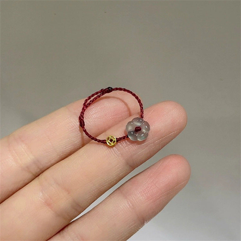 Unique Coin Braided Rope Female Design High Sense Rings