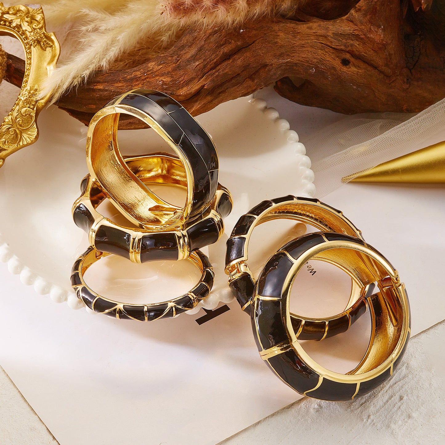 Dripping Wide Retro Style Exaggerated Opening Bracelet