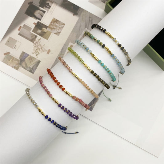 Women's Ethnic Style Agate Natural Stone Bead Woven Bracelets