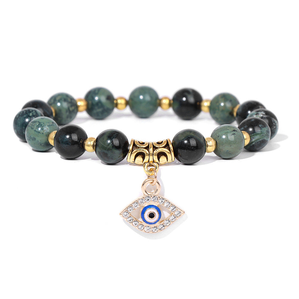 Women's & Men's Natural Stone Beads Female Devil's Eye Bracelets