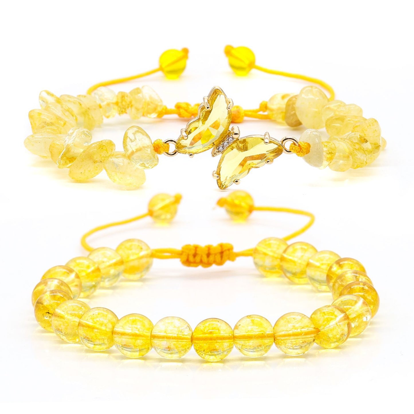 Irregular Gravel Crystal Hand-woven Clear Glass Bracelets