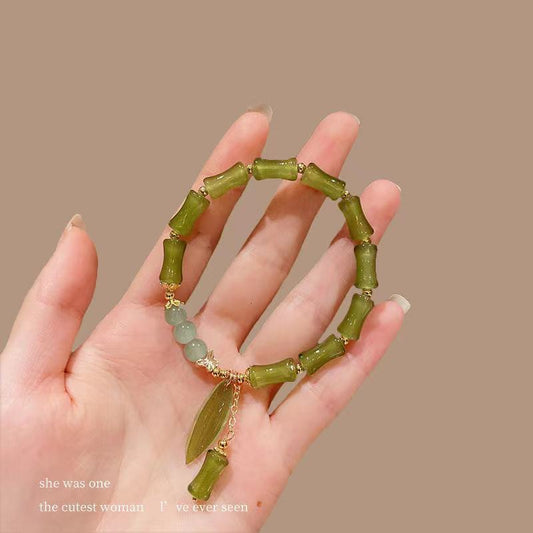 Chinese Style Bamboo Leaf Female Gift Bracelets