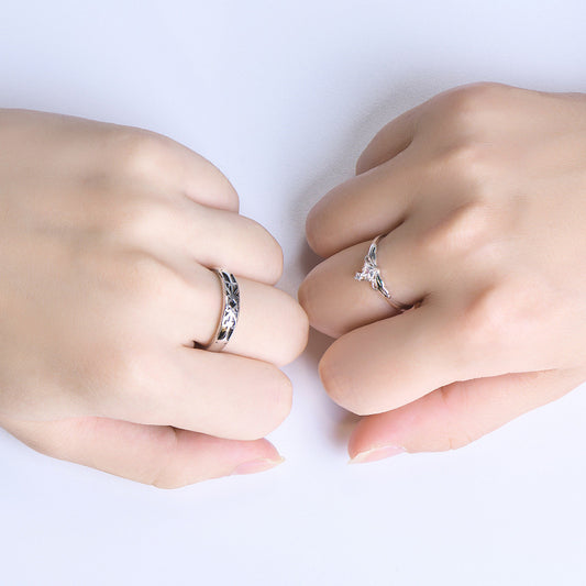 Princess Knight Couple Female Pair Of Simple Rings