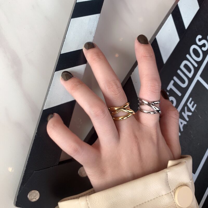 Women's Style Line Woven Cord For Braiding Simple Fashion Trend Rings