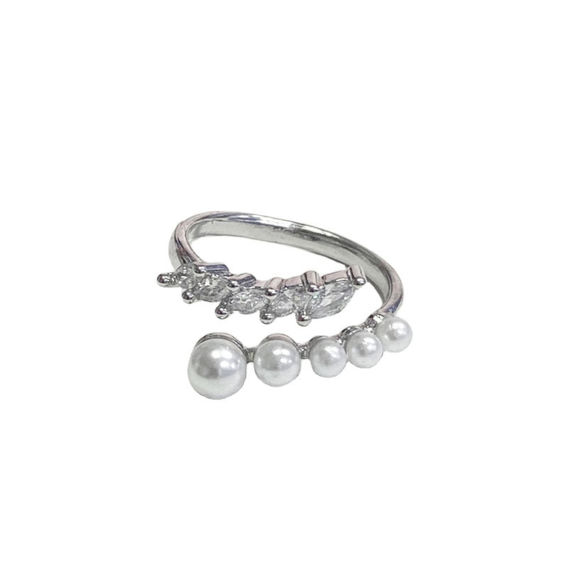 Gentle Match Open Pearl Cold Style Rings