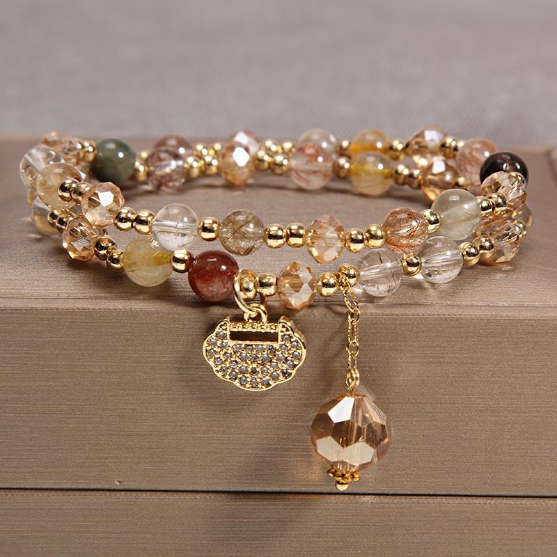 Women's Natural Garnet Crystal Jewelry Girlfriend Gifts Bracelets