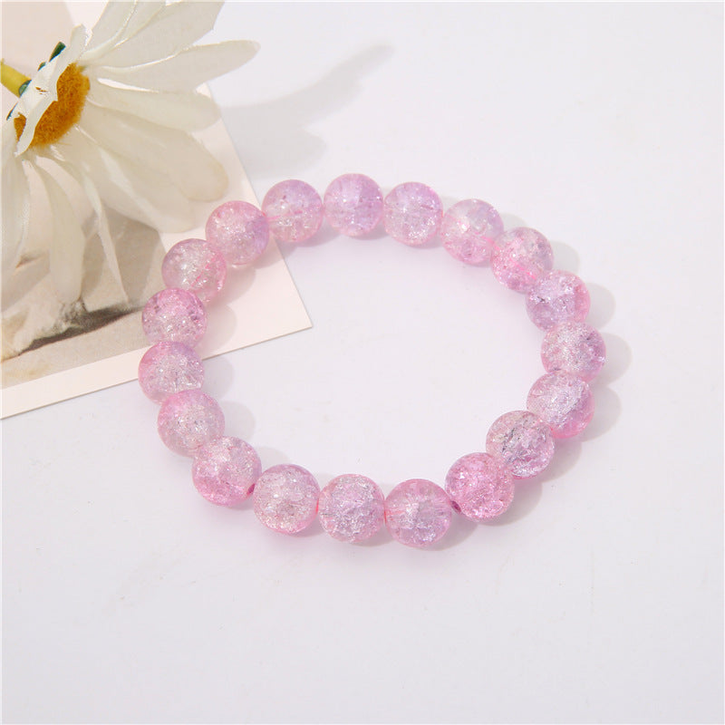 Floral Glass Two-color Pliable Temperament Hand Toy Bracelets