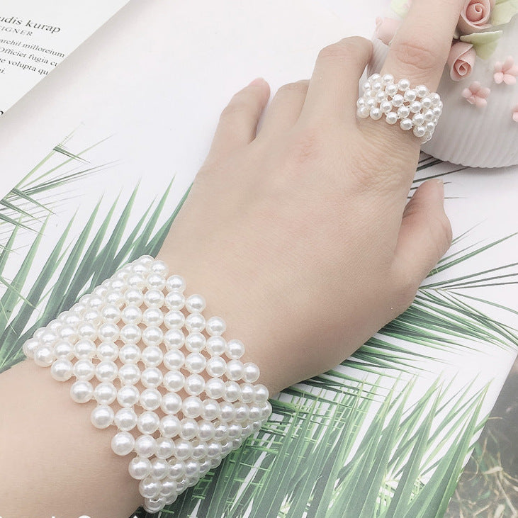 Durable Filament Handmade Imitation Pearl Ornament Bracelets