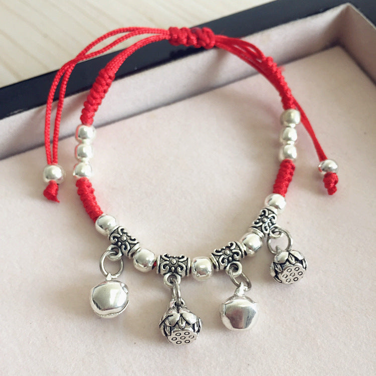 Red Rope Fresh Couple Bell Longevity Bracelets