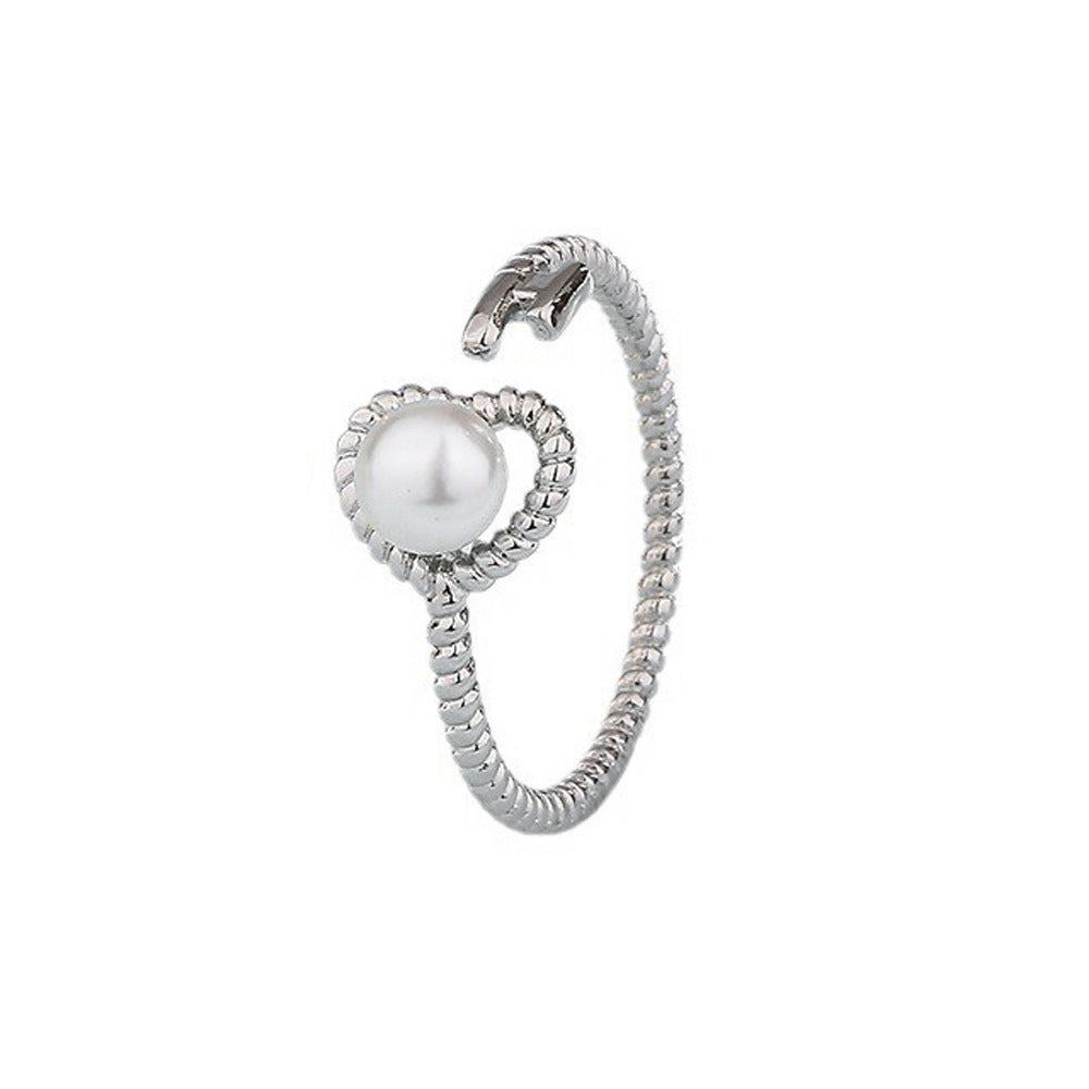 Antique Twist Pearl Gold-plated High Sense Court Rings