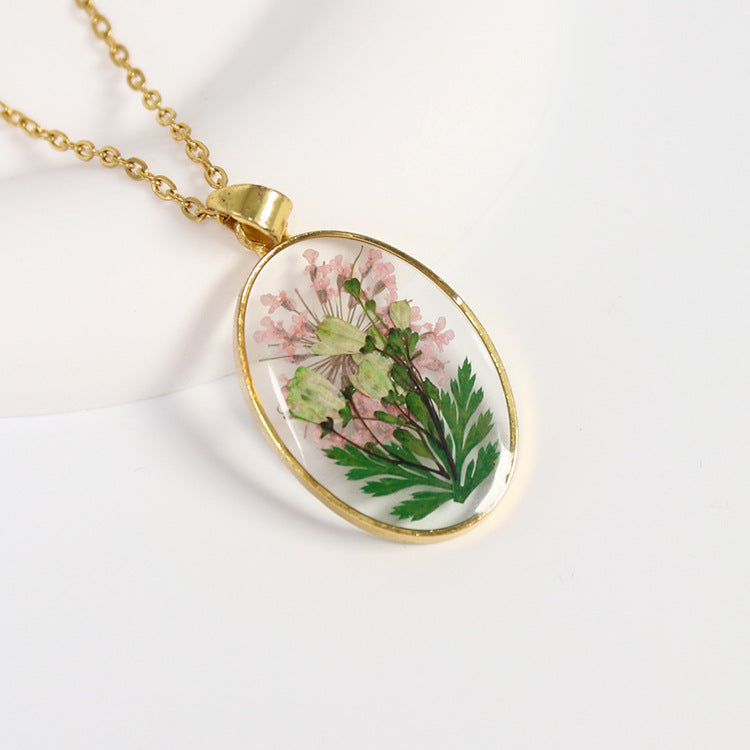 Flower Female Style Niche Preserved Fresh Necklaces