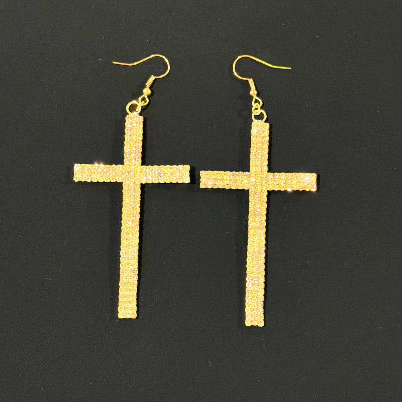 Women's Full Diamond Rhinestone Creative Drop Personalized Hip Hop Earrings