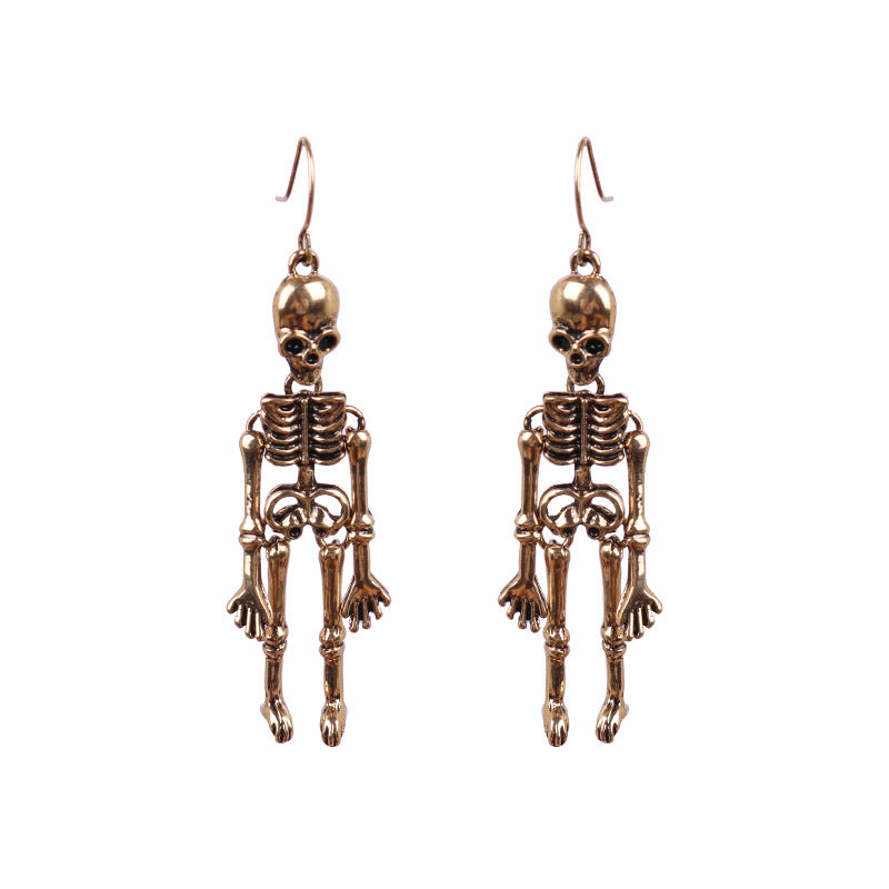 Women's & Men's Halloween Skull Bone Exaggerated Nightclub Punk Earrings