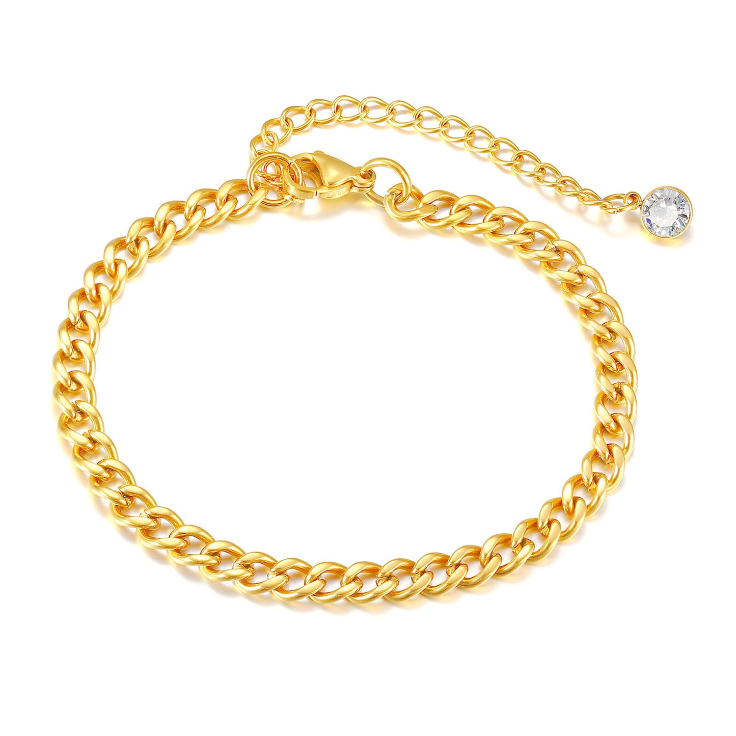 Stainless Steel Gold Thick Female Stylish Bracelets