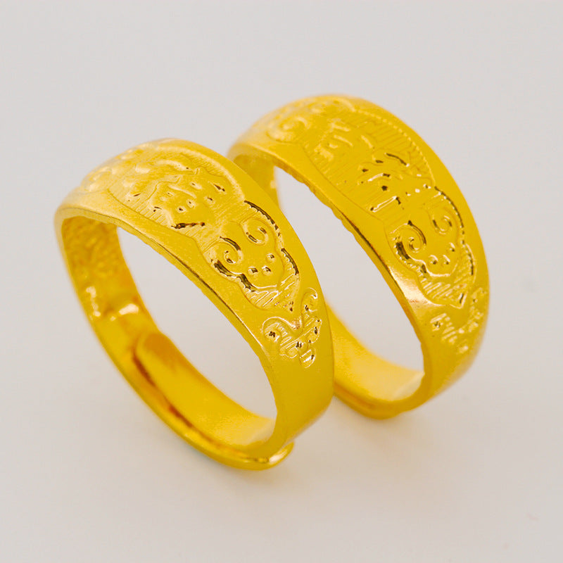 Stall Gold Ethnic Unisex Open Auspicious Rings