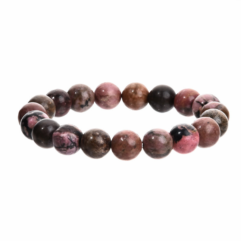 Indian Agate Mahogany Texture Beaded Color Bracelets