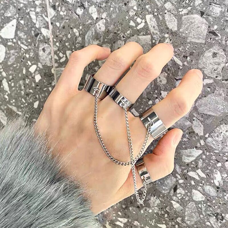 Women's & Men's Metal Chain One-piece Hip Hop Punk Rings