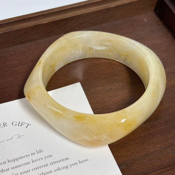 Women's Irregular Blooming Resin Curved Girlfriends Rings