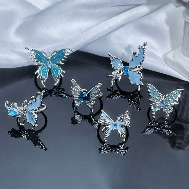 Women's Irregular Butterfly Opening Cold Style Fashionable Rings