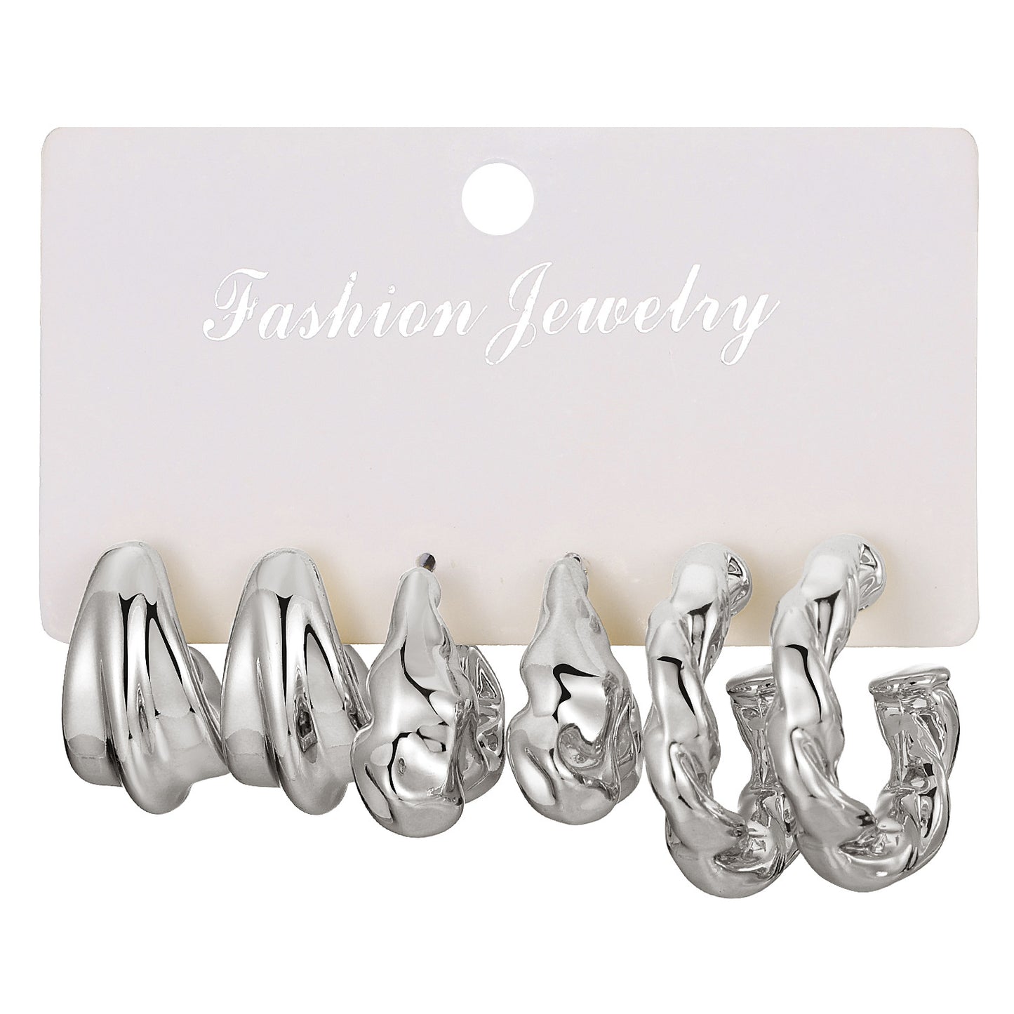Creative Fashion Flattering Electroplated Shaped Twist Earrings