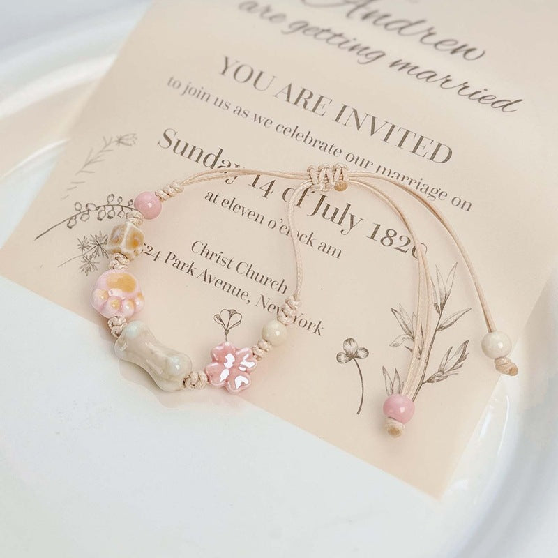 Women's Ceramic Summer High-grade Girlfriends Mori Artistic Minimalist Popular Bracelets