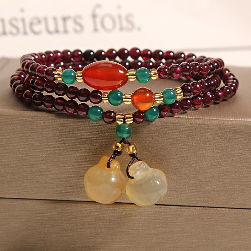 Women's Natural Garnet Crystal Jewelry Girlfriend Gifts Bracelets