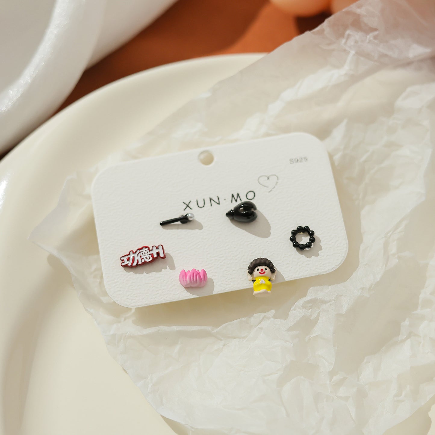 Children's Cute Sier Female Personality Small Animal Earrings