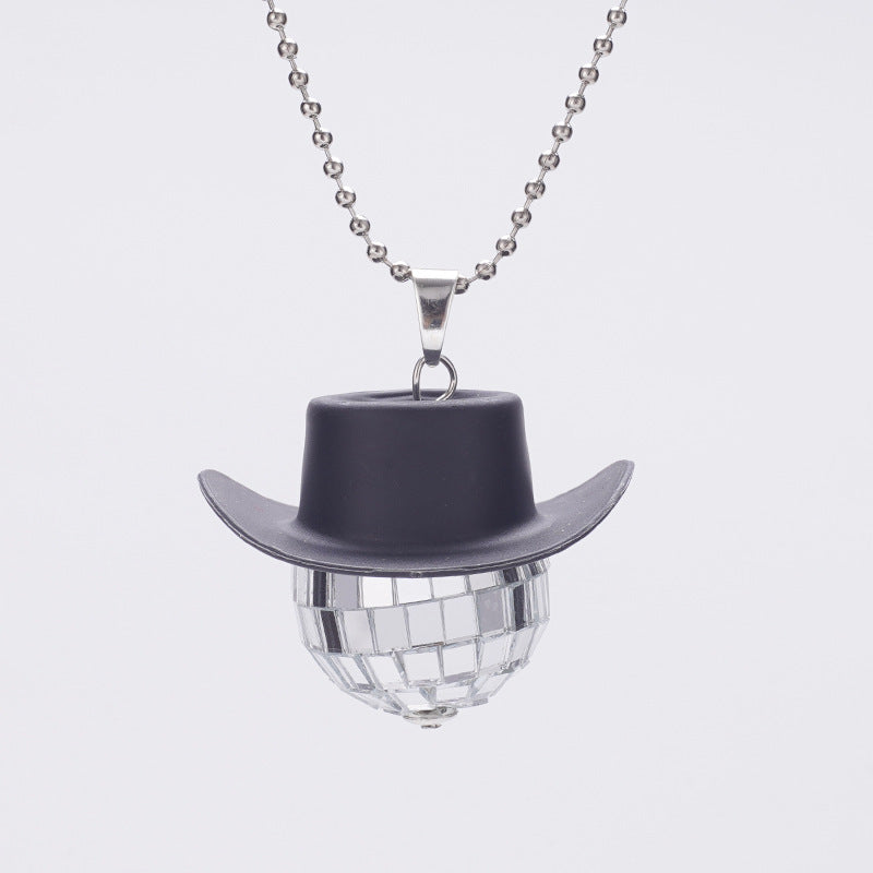 Glass Ball Cowboy Hat Mirror Creative Bracelets