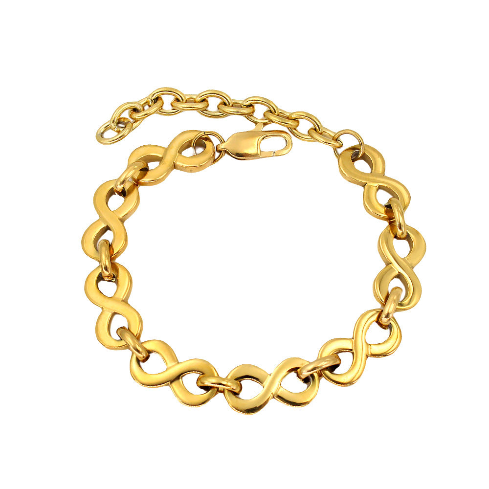 Trendy Stainless Gold Handmade Chain Waterproof Jewelry Set